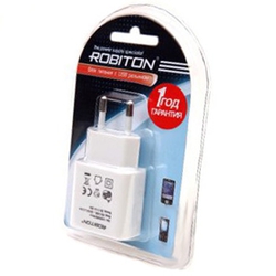 Автомобильный блок питания ROBITON Twin USB1000/AUTO 1000мА с 2 USB входами