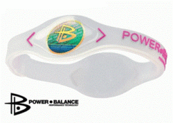 Power Balance Classic (белый с розовыми буквами)