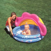 Детский надувной бассейн с тентом Sunshade Baby Pool 142*86, 94л.
